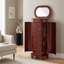 Armoire à bijoux autoportante ovale avec miroir Highfill-1418215887