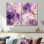 Nuage d'encre mauve et mauve pourpre VII - Fractales, grandes impressions sur toile, 2 panneaux