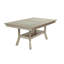 Table de salle à manger avec plateau en bois d'hévéa et plateau en verre