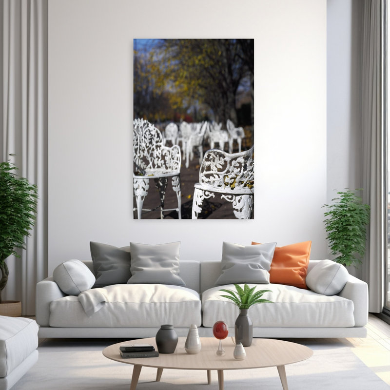 Chairs In A Park Manhattan New York City New York State USA by Alex Kedler - Wrapped Canvas Print, 152.4 cm H x 101.6 cm W
