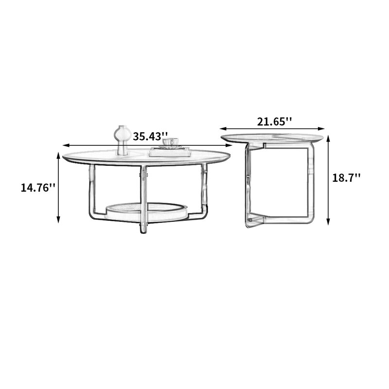 Ensemble de tables basses Modern