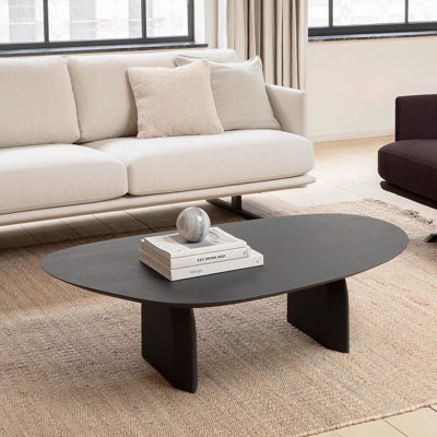 Table d'appoint style Mid-Century moderne avec pieds en bois