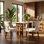 Chaise de salle à manger rembourrée en bois d'hévéa massif l 23,22 po x P 20,47 po x H 33,86 po Moontouch