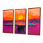 Jeu de ping-pong orange et mauve au coucher du soleil-107183772-107183780