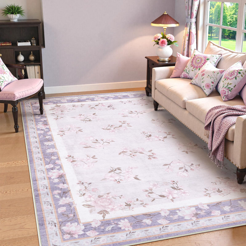 Tapis lavable anti-dérapant pour tapis Kaldi Boho, Rectangle 5 pi x 7 pi