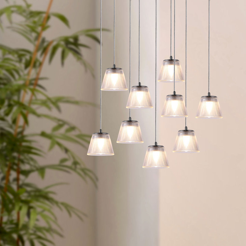 Luminaire suspendu en forme de dôme à 9 lumières Atkin