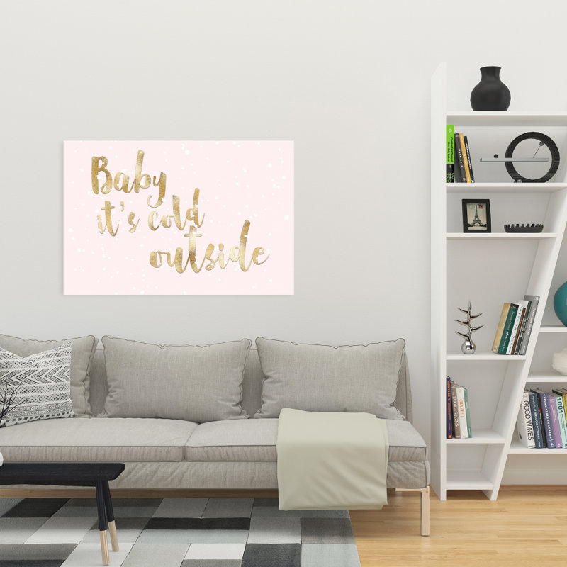 Bébé, il fait froid dehors - Toile à motif romantique pour la maison