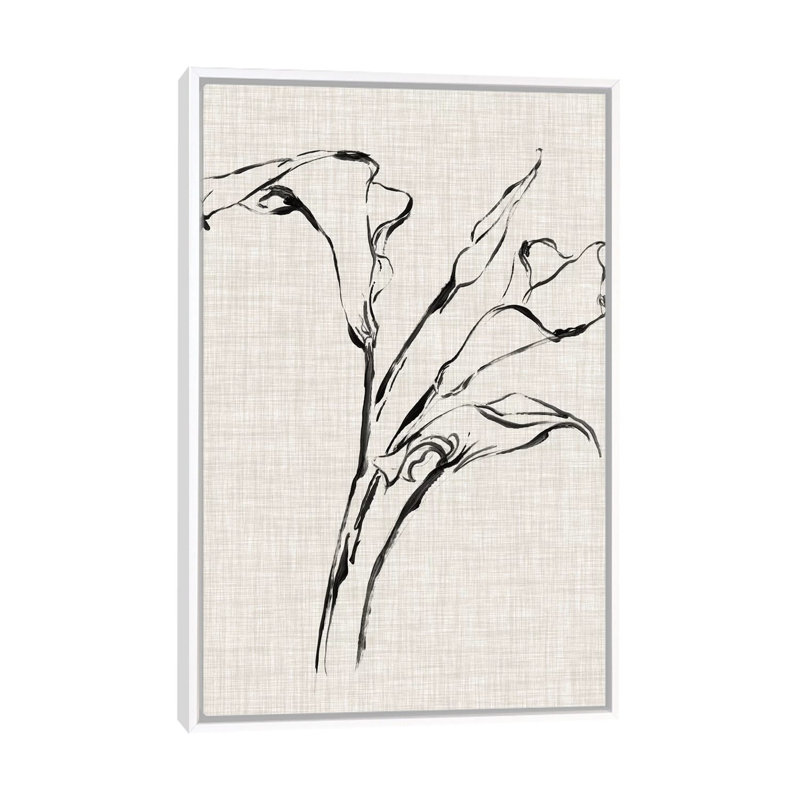 "Floral Ink Study IV" par Ethan Harper, reproduction d’art sur toile, Aucun mat, H 40 po x l 26 po x P 1,5 po