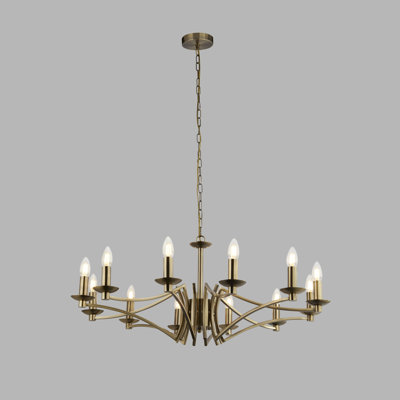 Roldan 12 - Light Candle Style Chandelier