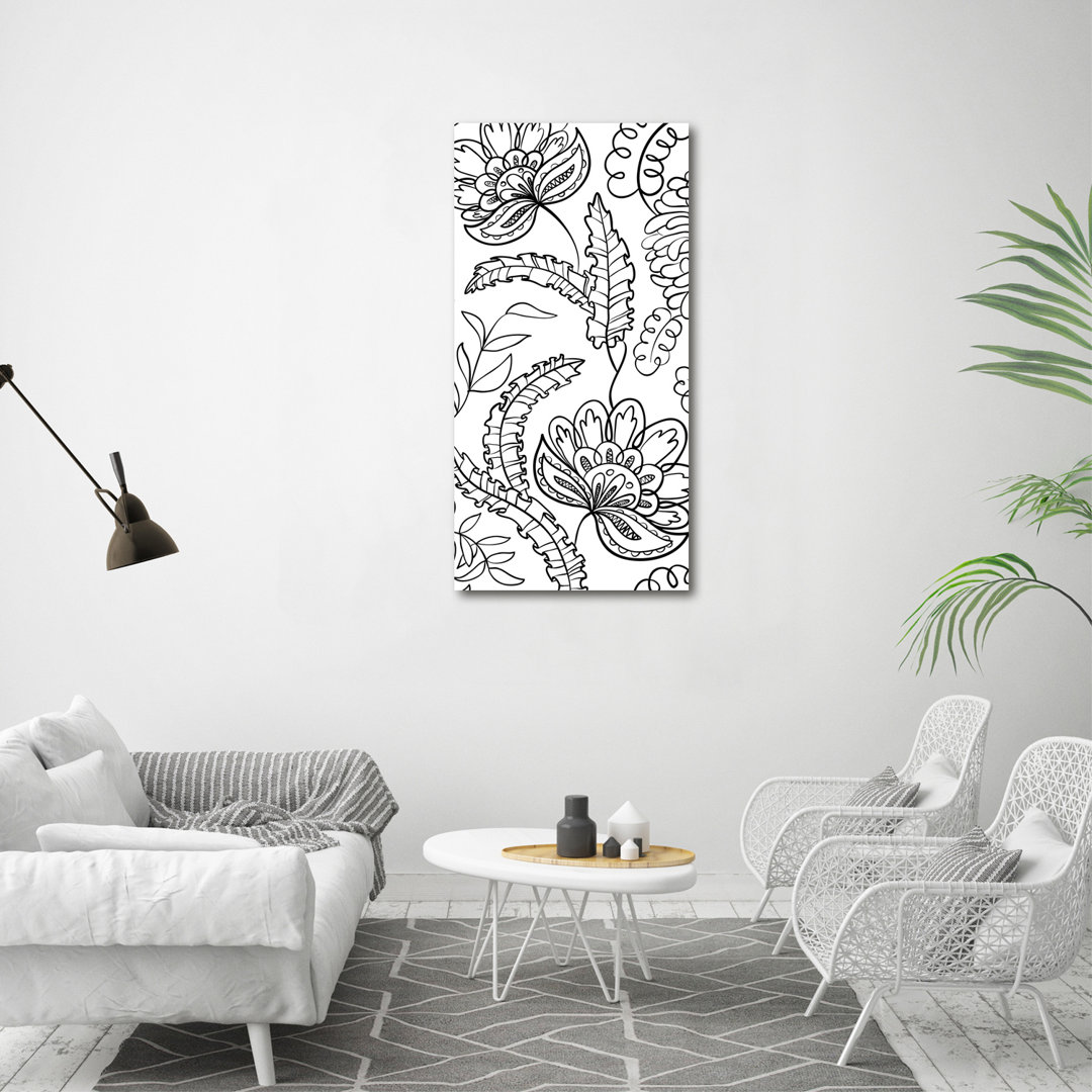 Zentangle Hintergrund - Kunstdrucke auf Leinwand