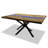 Astrea Rectangular Solid Wood Top with Steel Base Dining Table-87038874