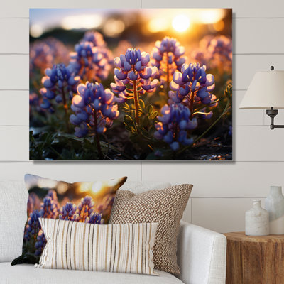 «Blue Bonnets Field Photo III», reproduction d'art sur toile