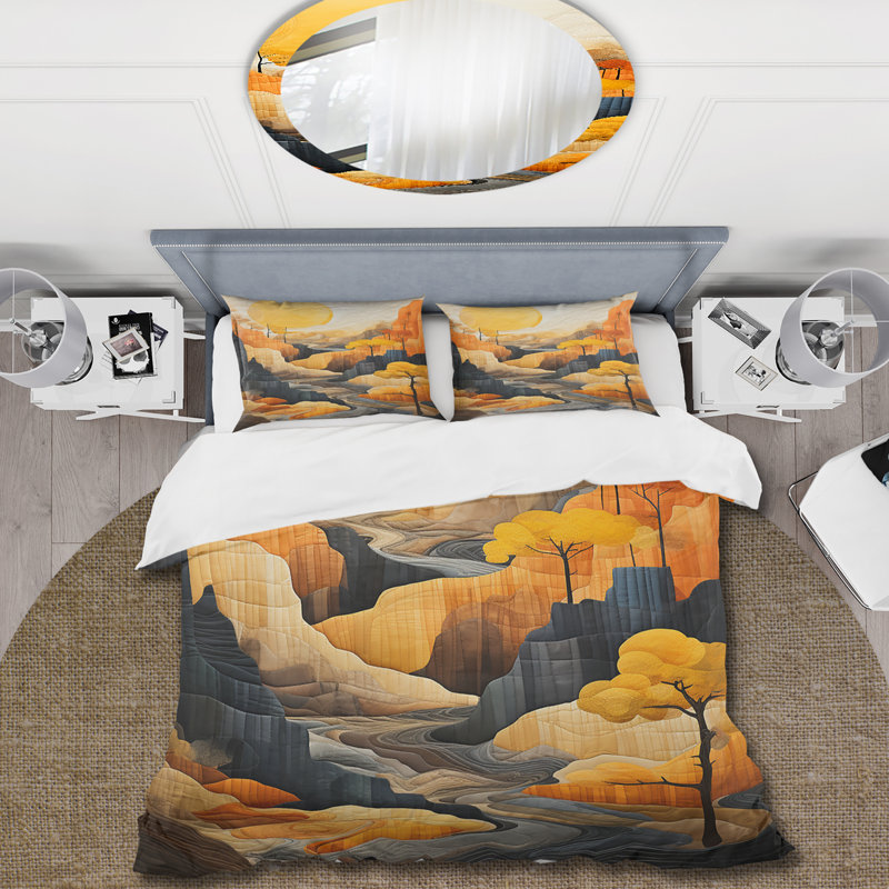 Ensemble de housse de couette Bold Landscape Canyon Desert, Housse de couette très grand et 2 très grandes t