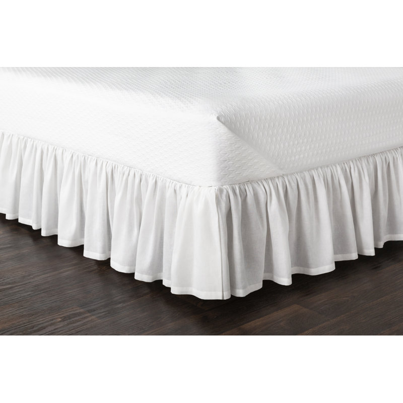 Peyton Ruffled Wrap Around Bed Skirt, Queen, White