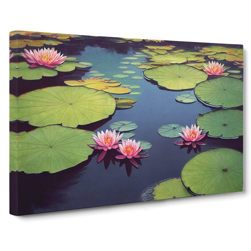 Precious Water Lily Pond - Wrapped Canvas, 35cm H x 50cm W x 3cm D
