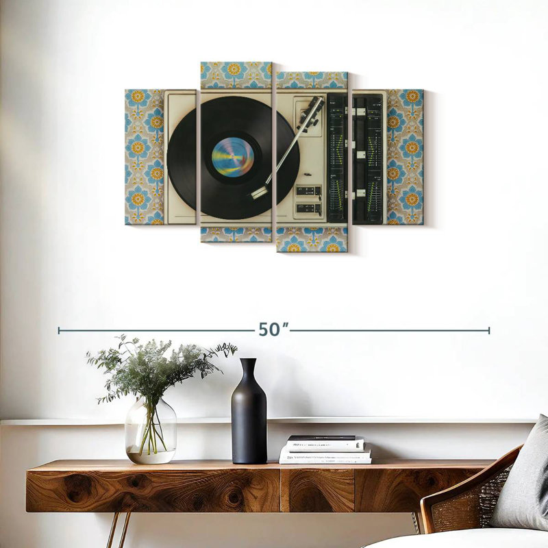 Abarca Old Vinyl Record, 22" H x 36" W