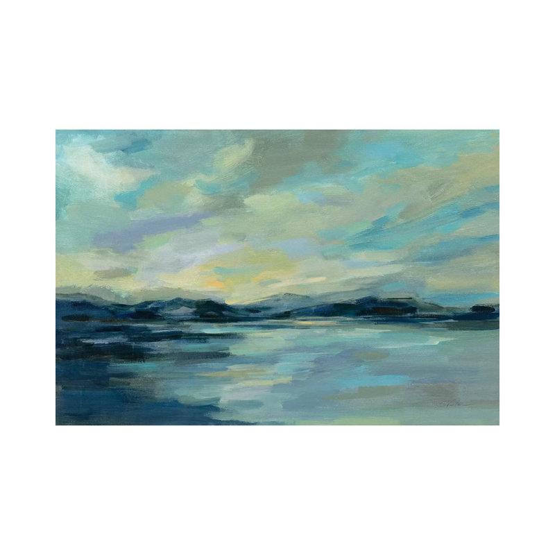 Indigo Sea by Silvia Vassileva - Wrapped Canvas Painting, 101.6 cm H x 66.04 cm W x 1.91 cm D