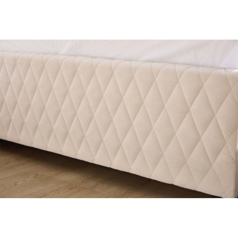 Lit de jour rembourré en bois robuste avec lit gigogne, conception de grille de diamant moderne pour chambre à coucher et chambre d'amis