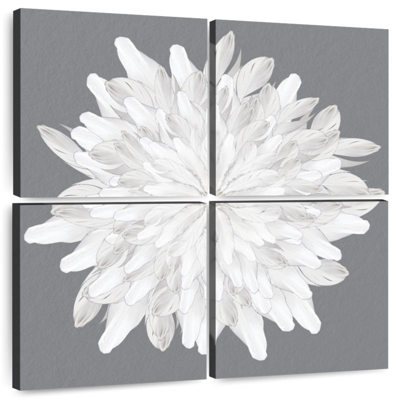 Plume blanche Kerner Florette, H 26 po x l 26 po