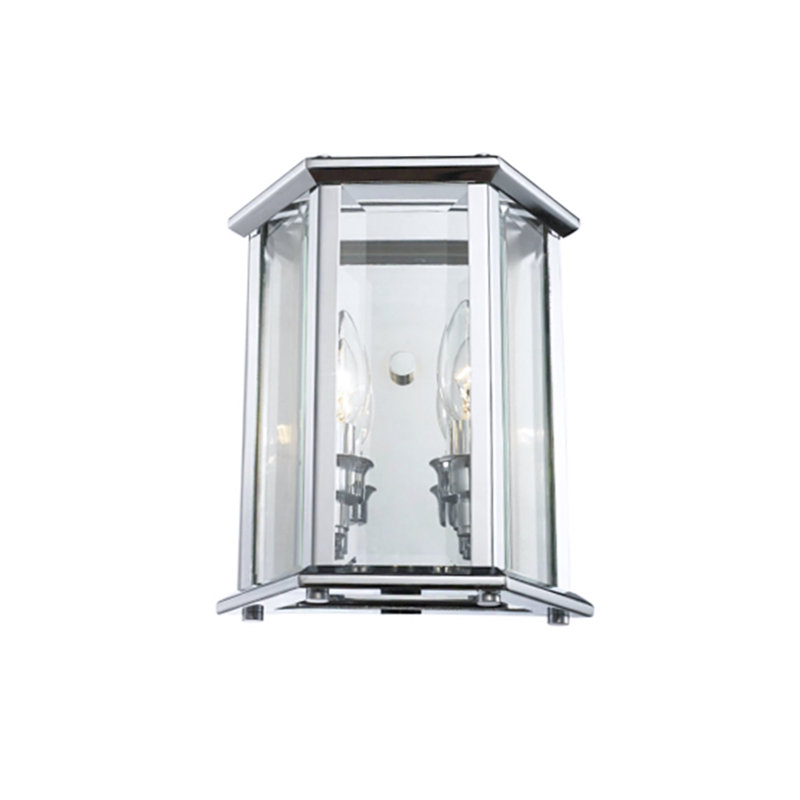 Plafonnier encastré de lanterne en chrome 2 lumières Holyoke