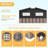 10x8FT Metal Storage Shed with Sloped Roof, Lockable Doors, Solar Light, Windows, and Vents, Outdoor Storage Sheds for Garden, Backyard, Patio Tools-120381494