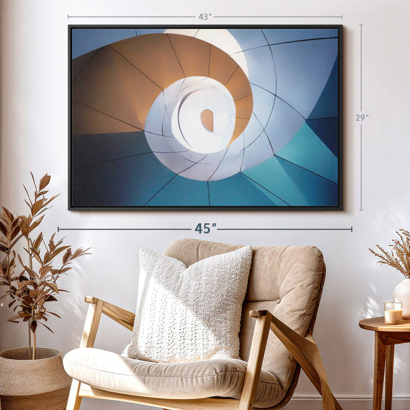 Metallic Spiral Tunnel Canvas Print, 29" H x 43" W