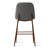 26 inch Mid-Century Modern Upholstered Counter Height Stools For Kitchen Island With Wood Grain Metal Legs-1229819269
