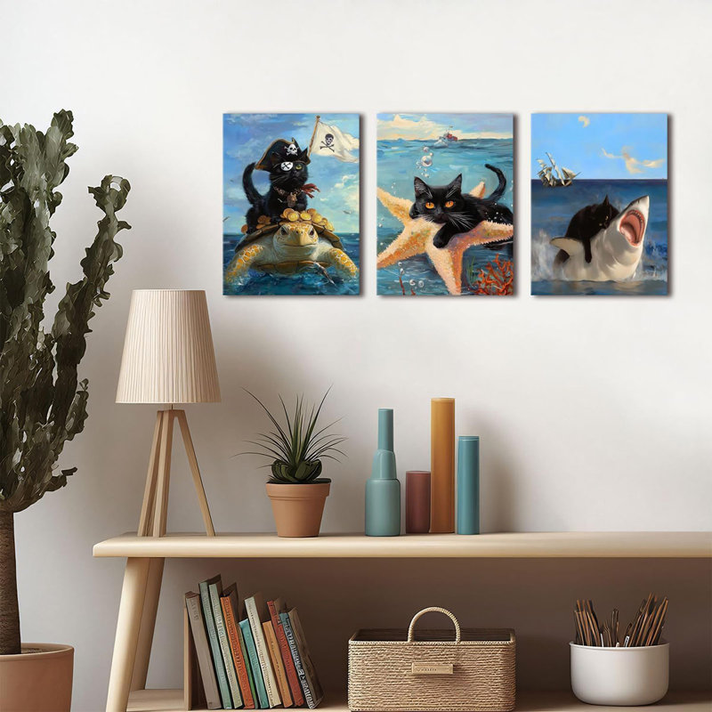 3 Piece Wrapped Canvas Print, 60 cm H x 40 cm W