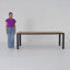 Morones Rectangular Dining Table in Solid Reclaimed Teak with Black Rounded Edge Aluminum Legs-1765434990
