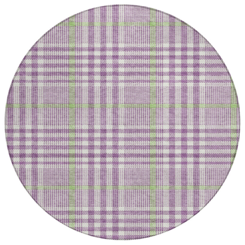 Samira Purple Washable Indoor-Outdoor Rug - , 8' x 8'