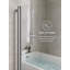 600mm W x 1400mm H Hinged Frameless Tub Door with Clear Glass