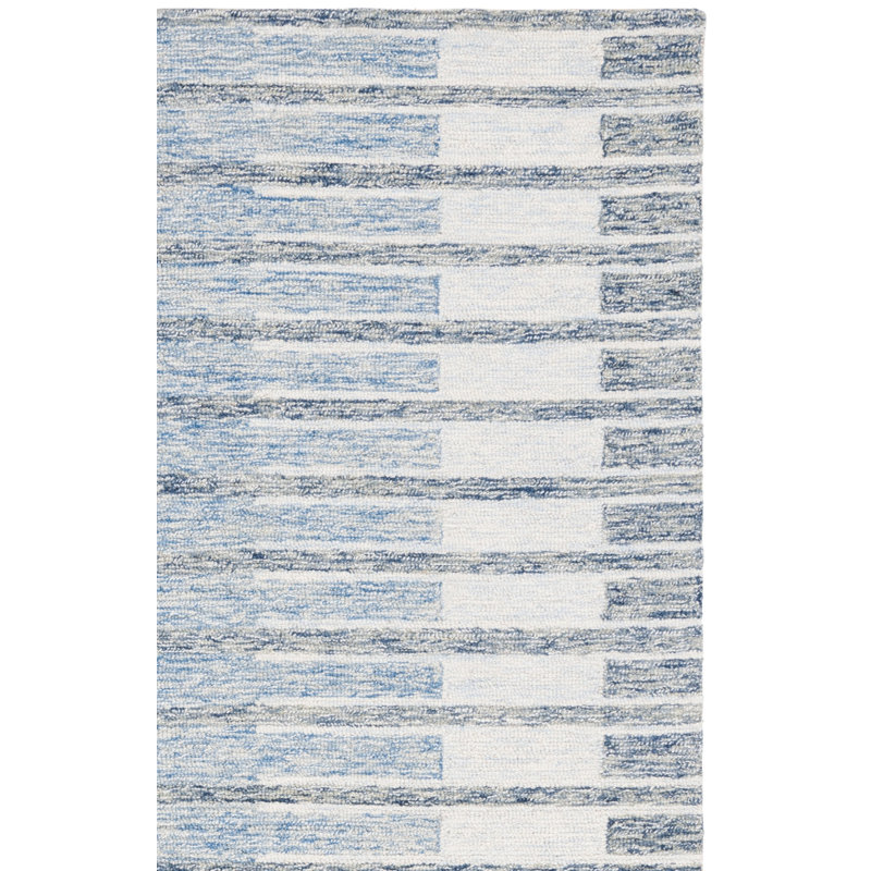 Ladislav Ebony Hand Tufted Wool & Cotton Geometric Rug, Runner 2'3" x 8'