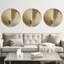 Demi-lune, art mural en métal, 2, feuille d'or rehausse l'esthétique, idéale pour les décorations d'intérieur polyvalentes