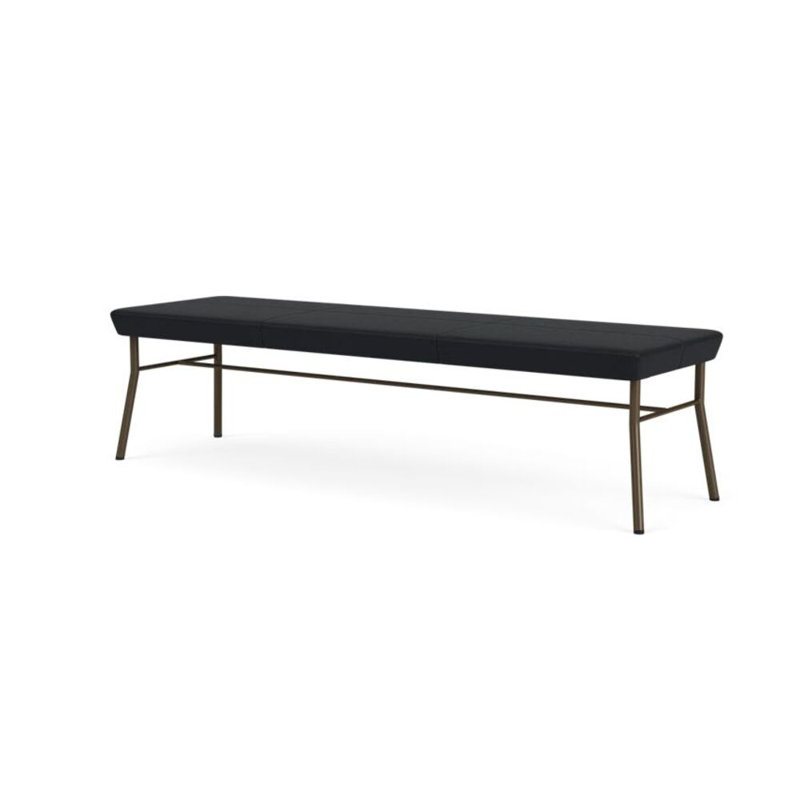 Lesro Banc en métal Mystic, Noir Modena, Bronze