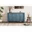 Buffet avec rangement, buffet en bois rétro à 4 portes avec finition vieillie et tablettes réglables pour la salle à manger, la cuisine et le salon-1008441484