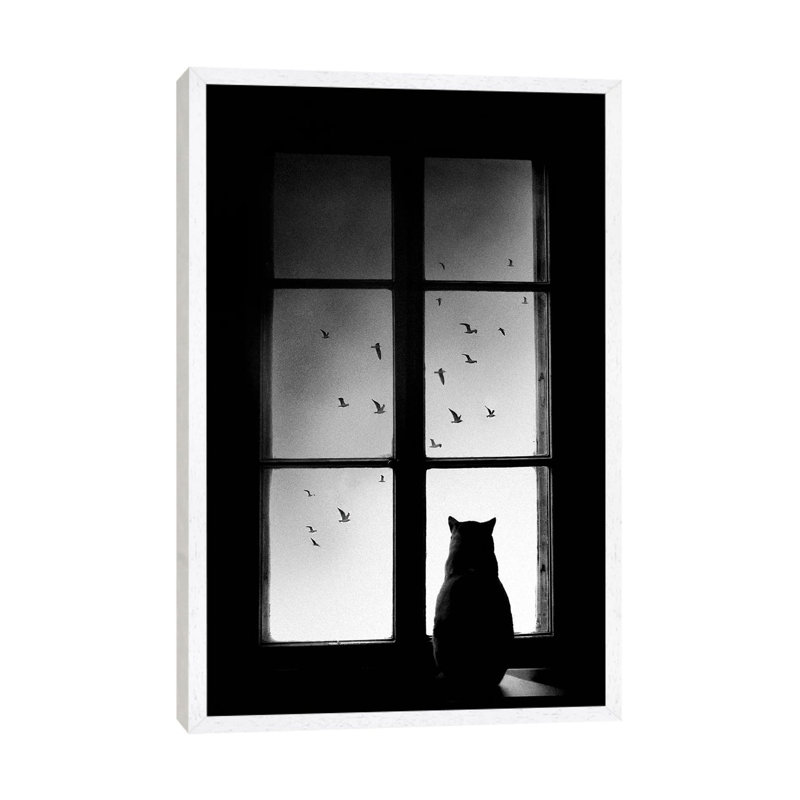 Winter Is Coming by Mario Pucic - Print on Canvas, 66.04cm H x 45.72cm W x 3.81cm D, White Floater Framed