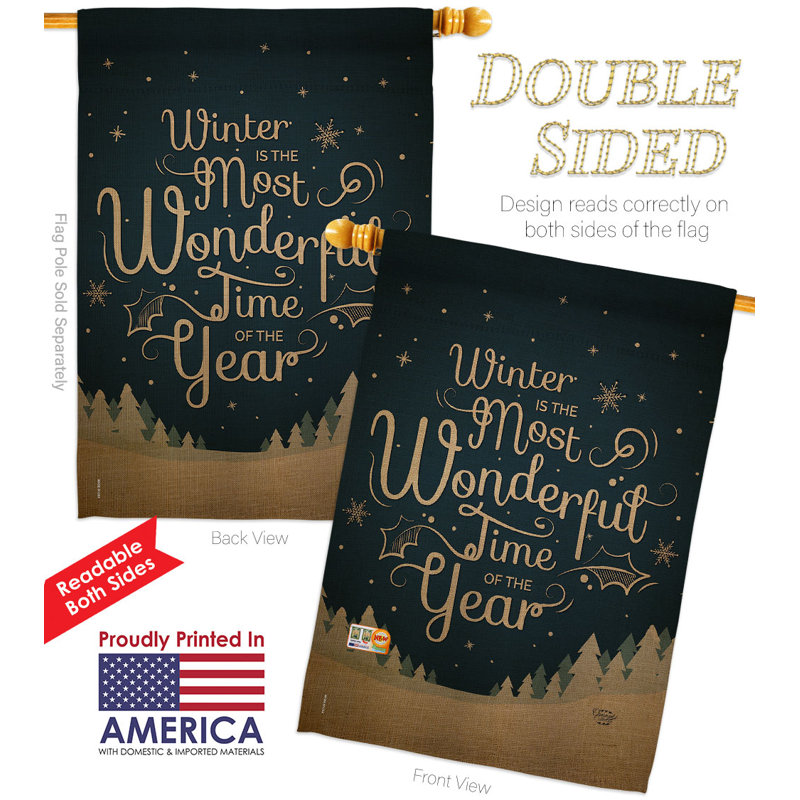 Double Sided 40'' H x 28'' W Polyester Flag Set
