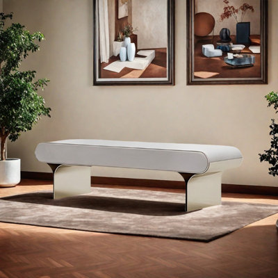 Tabouret de repos minimal en acier inoxydable