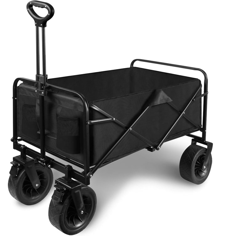 Collapsible Foldable Portable Utility 240L Capacity Wagon Garden Cart with Pedal Brake
