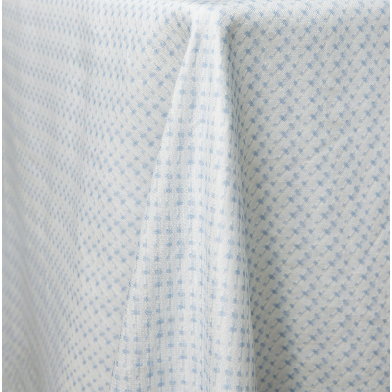 Abruzzo Geometric Tablecloth, Blue, 70" W x 144" L