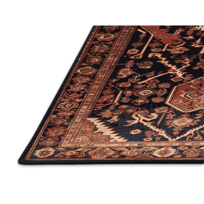 Tapis brun lavable à la machine, Rectangulaire 7 pi x 10 pi