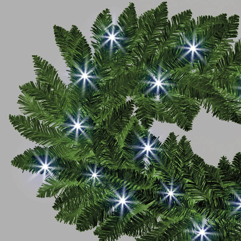 Faux Lighted PVC 78.74cm Christmas Wreath
