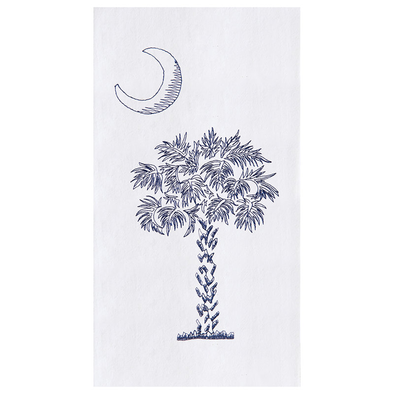 Palmetto Tree Flour Sack Cotton Kitchen Towel