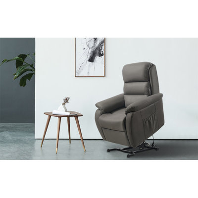 Power Lift Recliner Chair With Massage And Heating Functions Fabric (darkgrey) -  Latitude RunÂ®, 07414FB1BA334B479A76B4250373C590