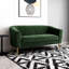 Causeuse luxueuse en velours avec accents dorés, pour une allure moderne et confortable-1895785687-1895785682