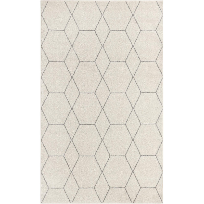 Liggett Geometric Flatweave Area Rug, Rectangle 61 x 91cm