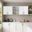 Armoire murale flottante blanche 63 po, armoire de rangement murale suspendue en bois pour la salle de lavage et la cuisine-134456772