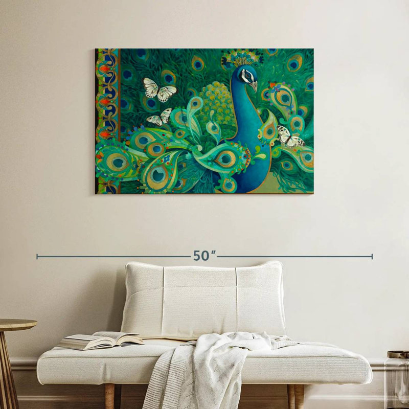 Paisley Peacock, 26" H x 39" W