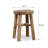 Vintage Round Stool Four Legs Weathered Natural (Size & Wood Tones Vary)-1330348411