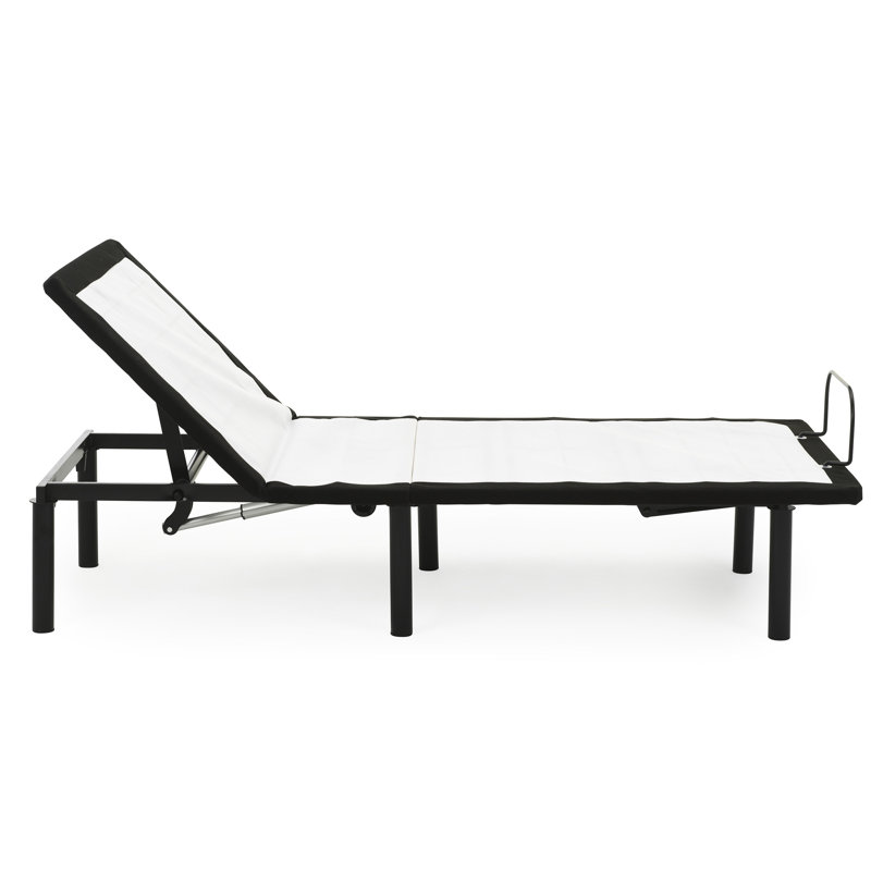 Metal Adjustable Base Full Bed In Grey, Head Up Option Via Wired Remote, Ease Joint Discomfort, 71.55 In. D, 52.21 W, 14.69 H, 81.66 Lb Grey Metal, Feature, , Depth, Width, Height, Weight